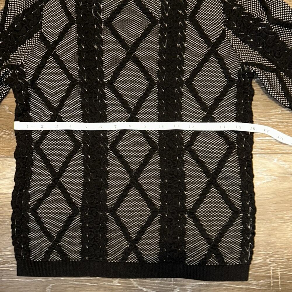 Worthington, 3/4 sleeve, black and gray, fall, size small regular, sweater - Picture 7 of 12